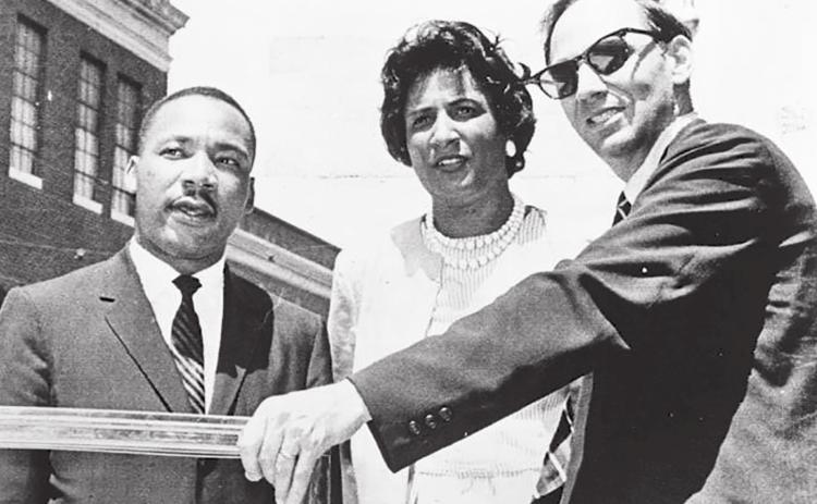 Constance Baker Motley first met Martin Luther King, Jr., in July 1962, after successfully arguing that protesters had the right to demonstrate in Albany, Georgia. Lawyer William Kuntsler is at right. Credit: Library of Congress, Prints and Photographs Division, NYWT&amp;S Collection, LC-USZ62-138785.