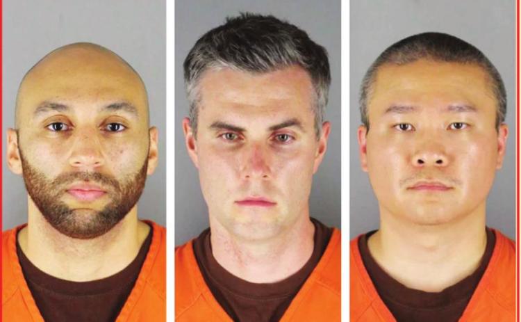 From left: former Minneapolis police officers J. Alexander Kueng, Thomas Lane and Tou Thao. Photo provided by the Hennepin County Sheriff’s Office in Minnesota on June 3, 2020.