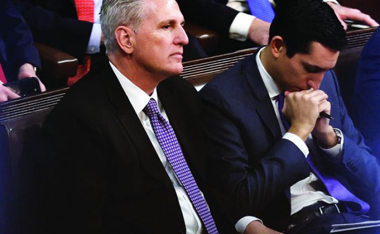 Rep. Kevin McCarthy has lost six rounds of voting in his bid for the speakership. A group of fellow Republicans are keeping him from getting the majority needed. Lawmakers will reconvene at noon on Thursday ( today). photo/ Anna Moneymaker/Getty Images