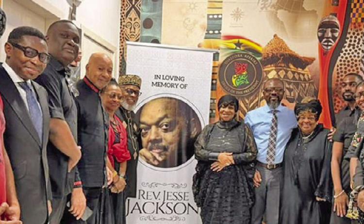 From left: Rev. Dr. Fred Korankye-Mensah, Dr. David Whitaker, Nana Kyere Agyemang, Claudette Perry, Rabbi Kohain, Ambassador Dr. Erieka Bennett, Kofi Okyere Darko, Dr. Toni Luck, Brian Gray, Nia Weeks, Esq., Sgan Atur Manashe (BLACKPRESSUSA)