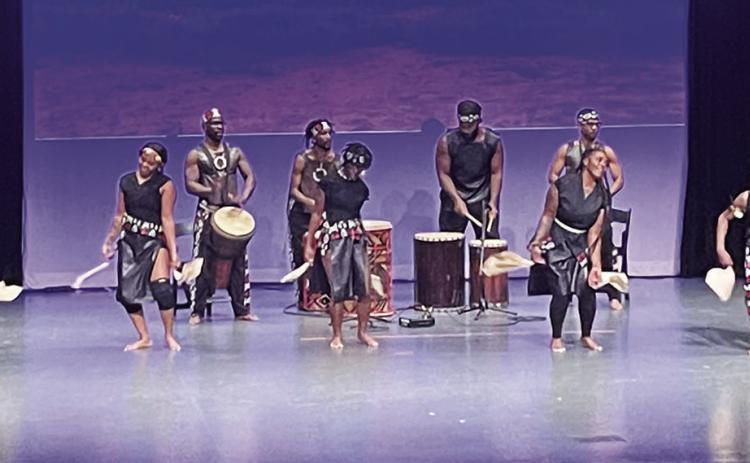 Drummers and dancers from the Esoke Cultural Arts Center.