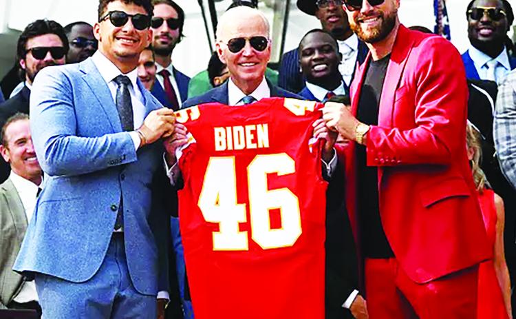 PRESIDENT BIDEN WELCOMES NFL SUPER BOWL LVII CHAMPS TO WHITE HOUSE