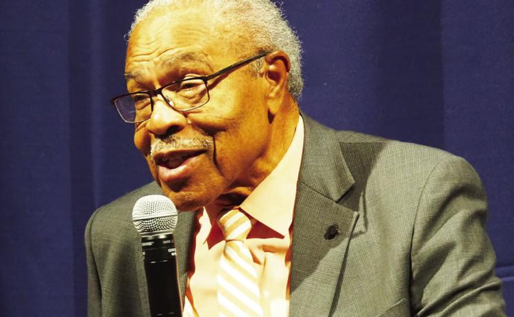 The Rev. Wheeler Parker, 85, was a 16-year-old Chicago resident on vacation during August 1955 in the Mississippi Delta when friend and cousin Emmett Till wolf whistled at a white woman. Within days he was kidnapped, tortured and murdered by two white men who were acquitted by an all-white jury but subsequently confessed to the crimes. (Tim Carpenter/Kansas Reflector)