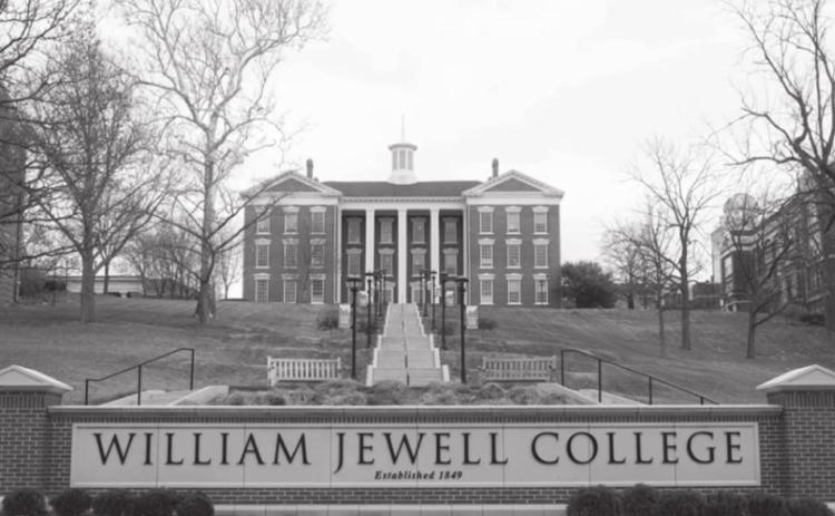 The William Jewell College campus is shown here April 22. Researchers at the college have determined that enslaved people contributed to building Jewell Hall (Zach Bauman/The Beacon).
